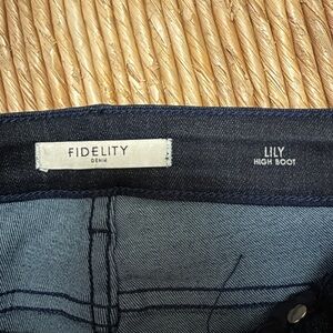 NWT Fidelity Denim Lily High Boot in Crescent - Size 24